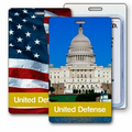 Luggage Tag - 3D Lenticular US Capitol & US Flag Stock Image (Blank)